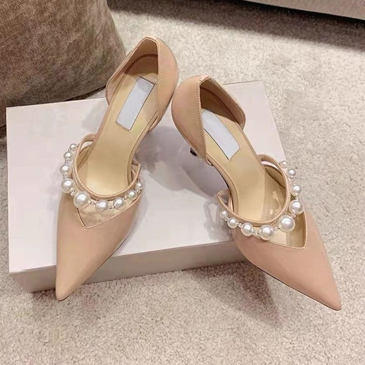Women's Song Pearl High With Temperament Hollow Heels