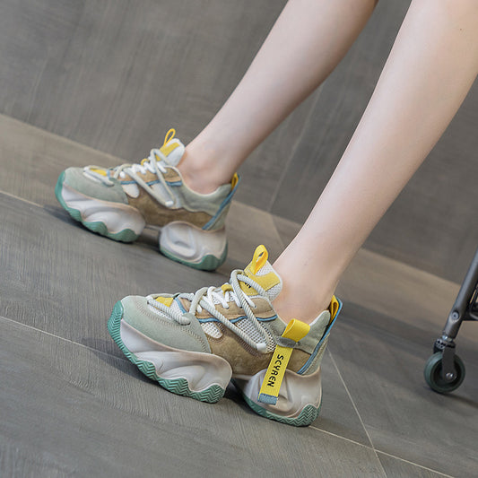 Fashion Style Platform Dad Female Height Increasing Women's Casual Shoes