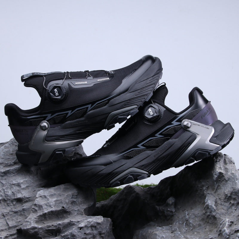 Men's Side Rotating Button Soft Bottom Trekking Lightweight Men's Sports Shoes