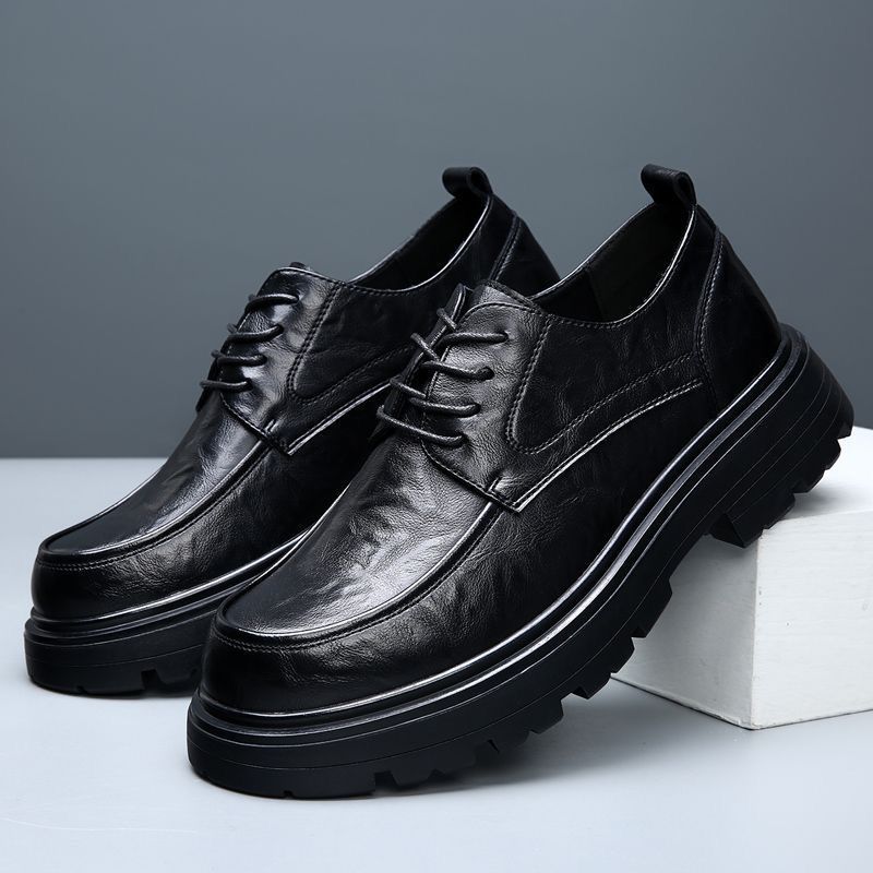 Men's Business Formal Wear Big Head High-grade Breathable British Style Thick Leather Shoes