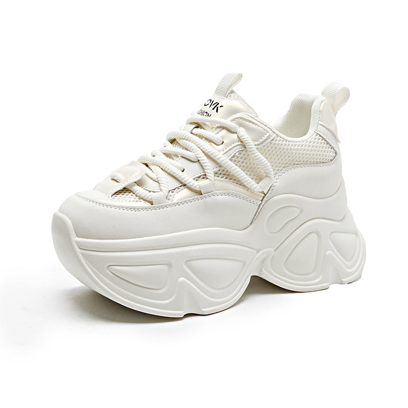 Women's Leisure Sports Genuine Autumn Fashion Platform Height Casual Shoes