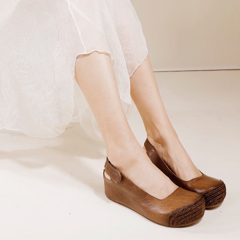 Women's Round Toe Comfortable Low-cut Slip-on Soft Sandals