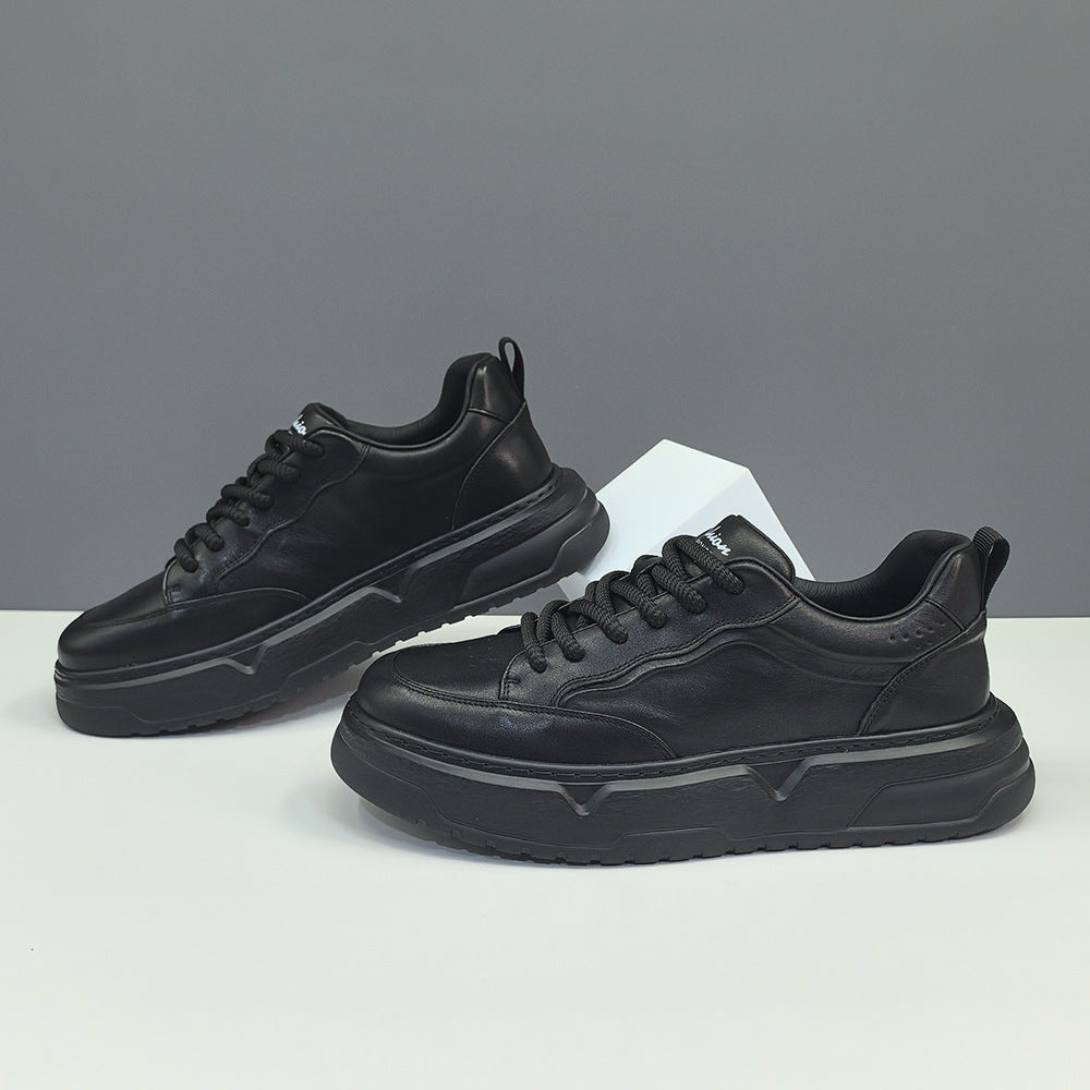 Men's First Layer Cowhide Board Fashionable Top Sneakers