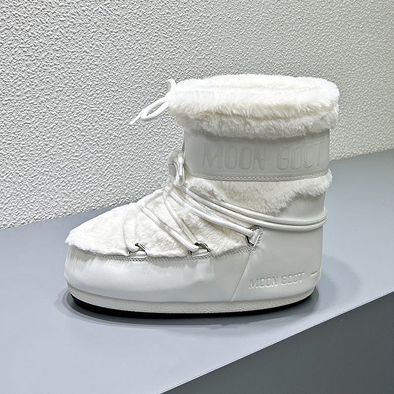 Women's Winter Thick Warm Sleeve Cotton Strap Snow Boots