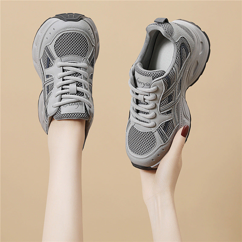 Women's Platform Height Increasing Gray Days Spring Joker Women's Sports Shoes