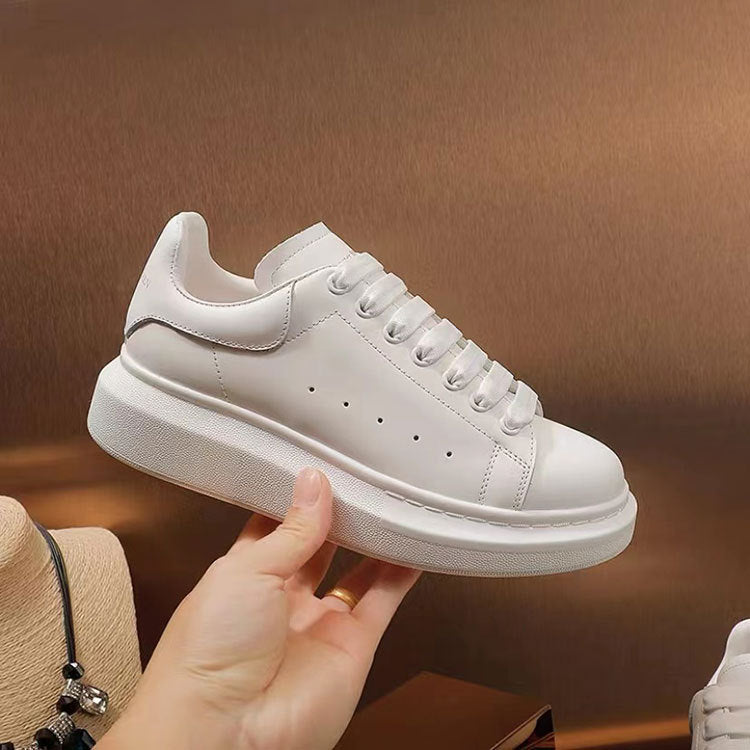 Women's & Men's White Summer Platform Height Increasing Insole Genuine Women's Casual Shoes