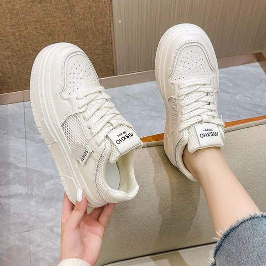 Women's Platform Thick Bottom Solid Color Surface Casual Shoes