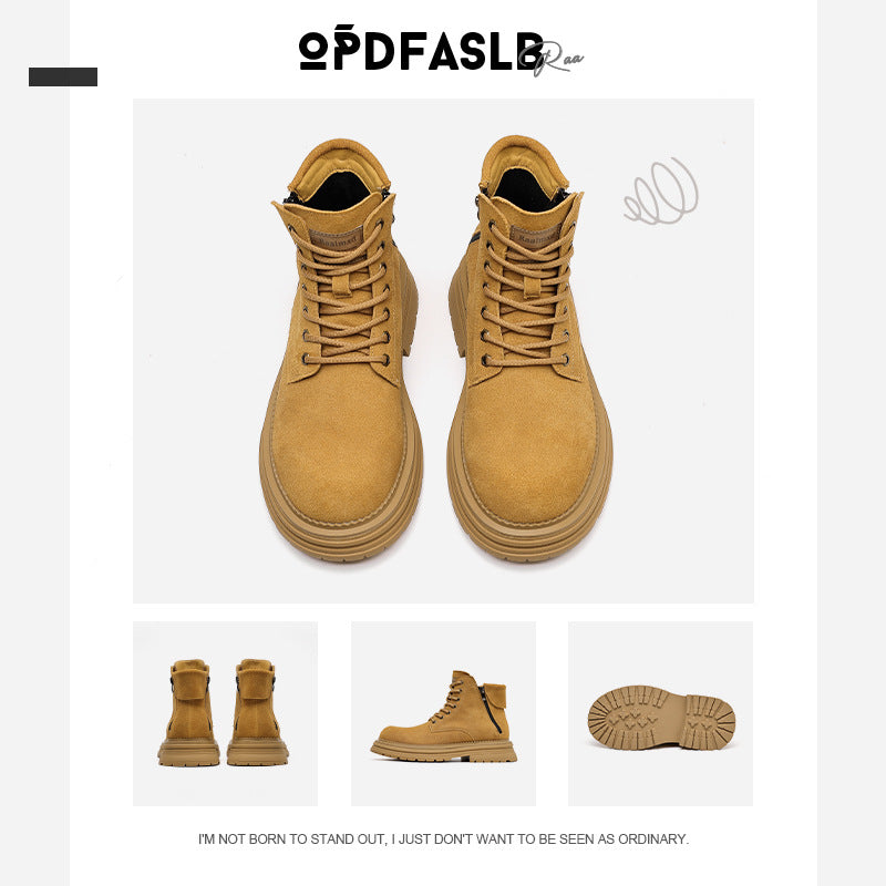 Men's Niche Retro Distressed Martin Thick Bottom Boots