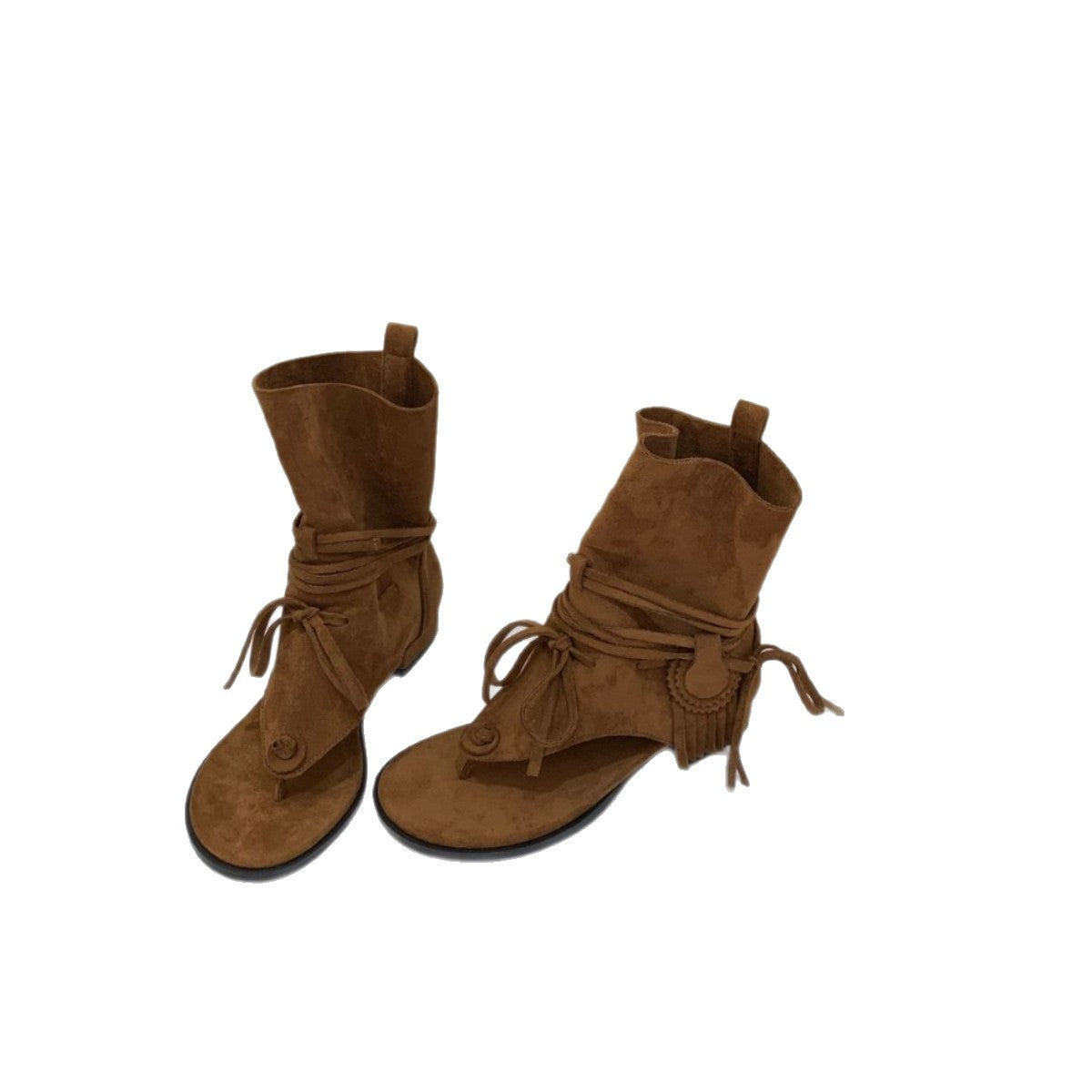 Women's Flat Toe Ring Height Increasing Insole Sandals