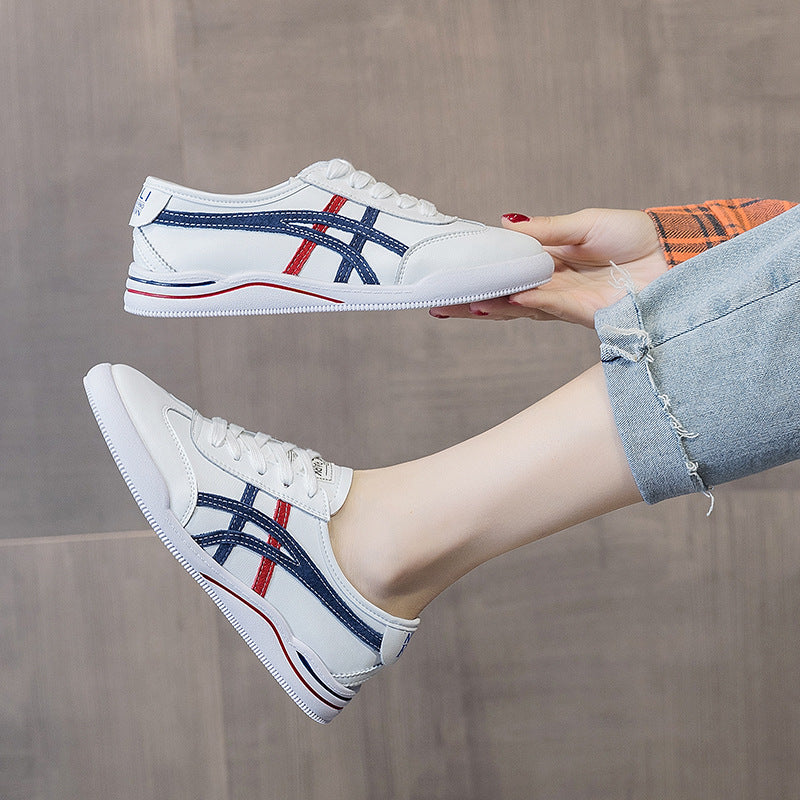 Women's Plus Size Genuine Flat White Autumn Women's Casual Shoes