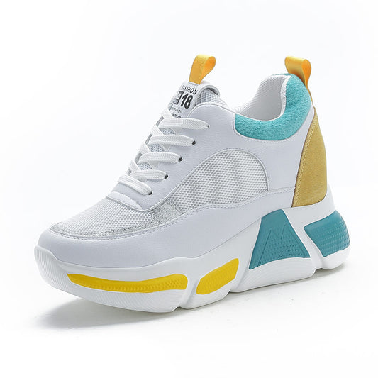 Women's Korean Style Color Matching Double Mesh Casual Shoes