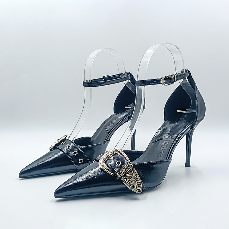 Women's Style Elegant Retro Word With Pointed Toe High Stiletto Women's Fashion Shoes