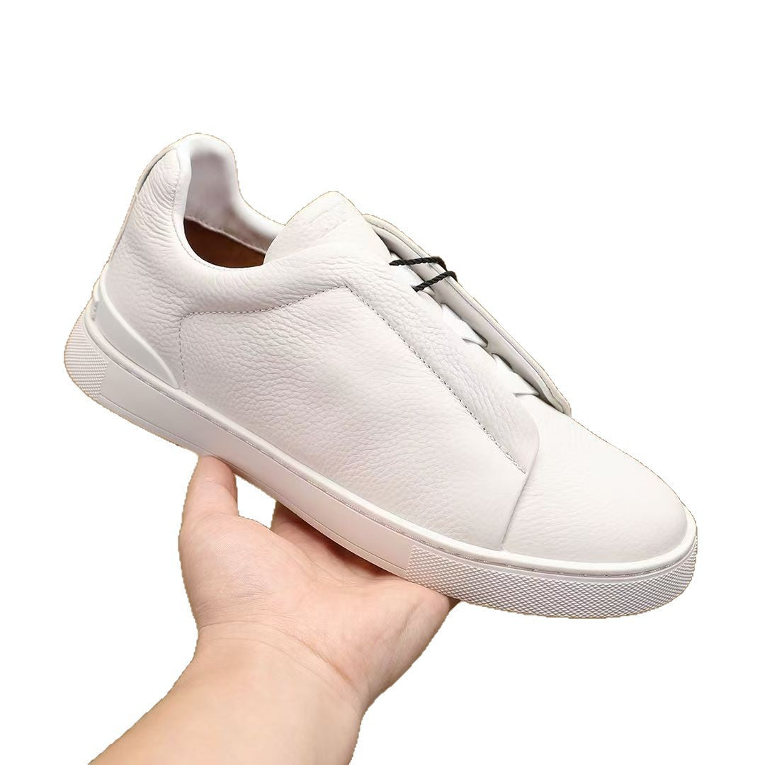 Men's Jea Cowhide Classic Lychee Pattern Deerskin Men's Business Leather Shoes