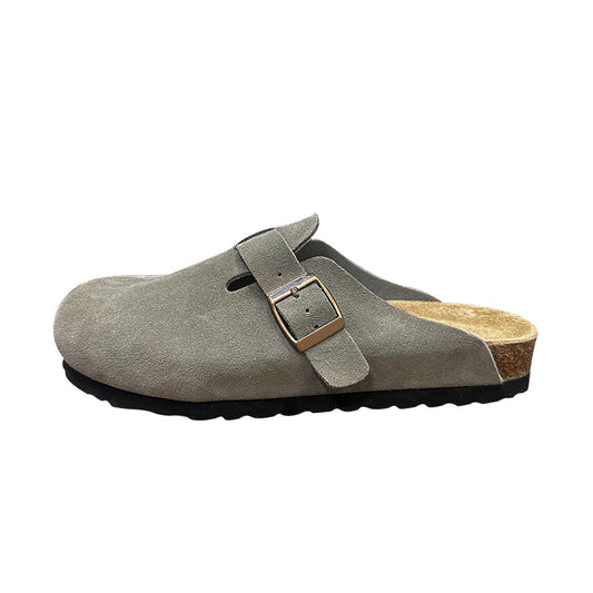 Closed Toe Half Genuine Cork Sole Slippers
