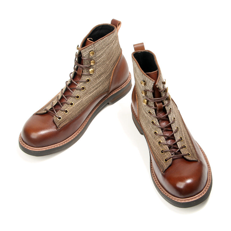 Men's Short Face Martin Working British Genuine Boots