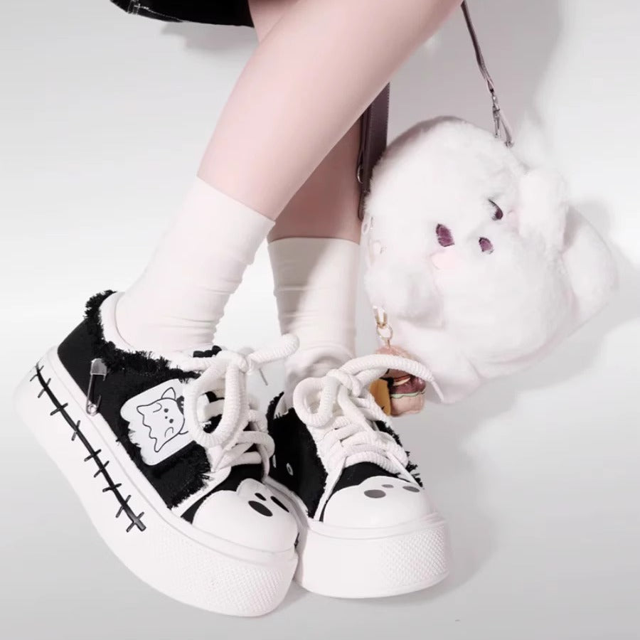 Ghost Flag Subculture Versatile Athletic Flange In Black Women's Casual Shoes