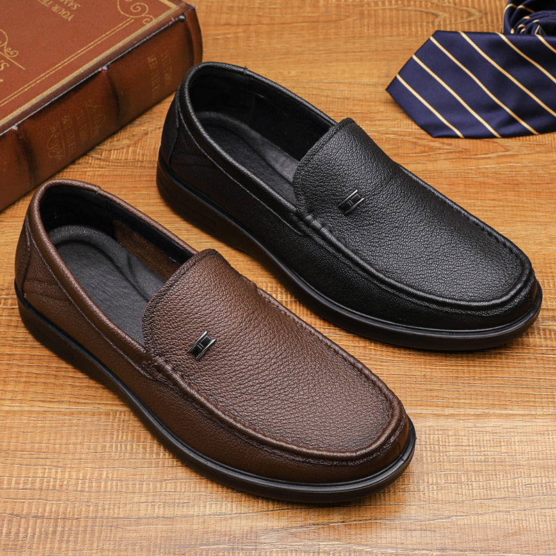 Men's Breathable Sheepskin Daily Soft Bottom Slip-on Loafers