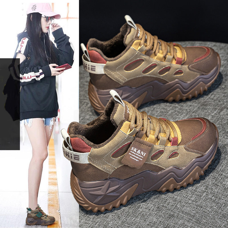 Women's Platform Thickness Autumn Breathable Feet Little Men's Shoes