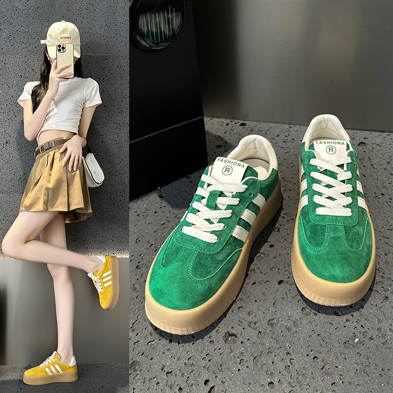 Women's Thick-soled German Training Korean Color Matching Breathable Fashion Women's Casual Shoes