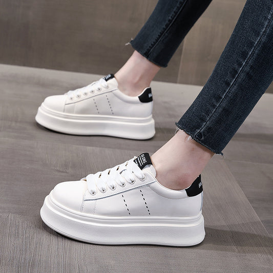 Women's Bottom White Autumn Simple Thick Board Casual Shoes