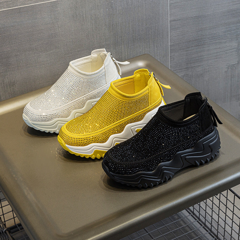 Women's Wear Thick-soled Small Closed Toe Height Increasing Hollow Hole Sports Women's Casual Shoes