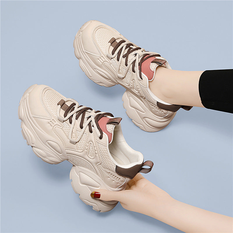 Women's Rabbit Sports Dad Genuine Platform Flat Casual Shoes