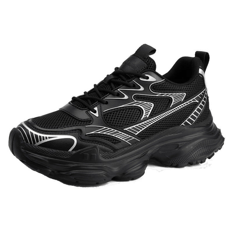 Men's Youth Fashion Invisible Height Increasing Insole Platform White Personality Tide Casual Shoes
