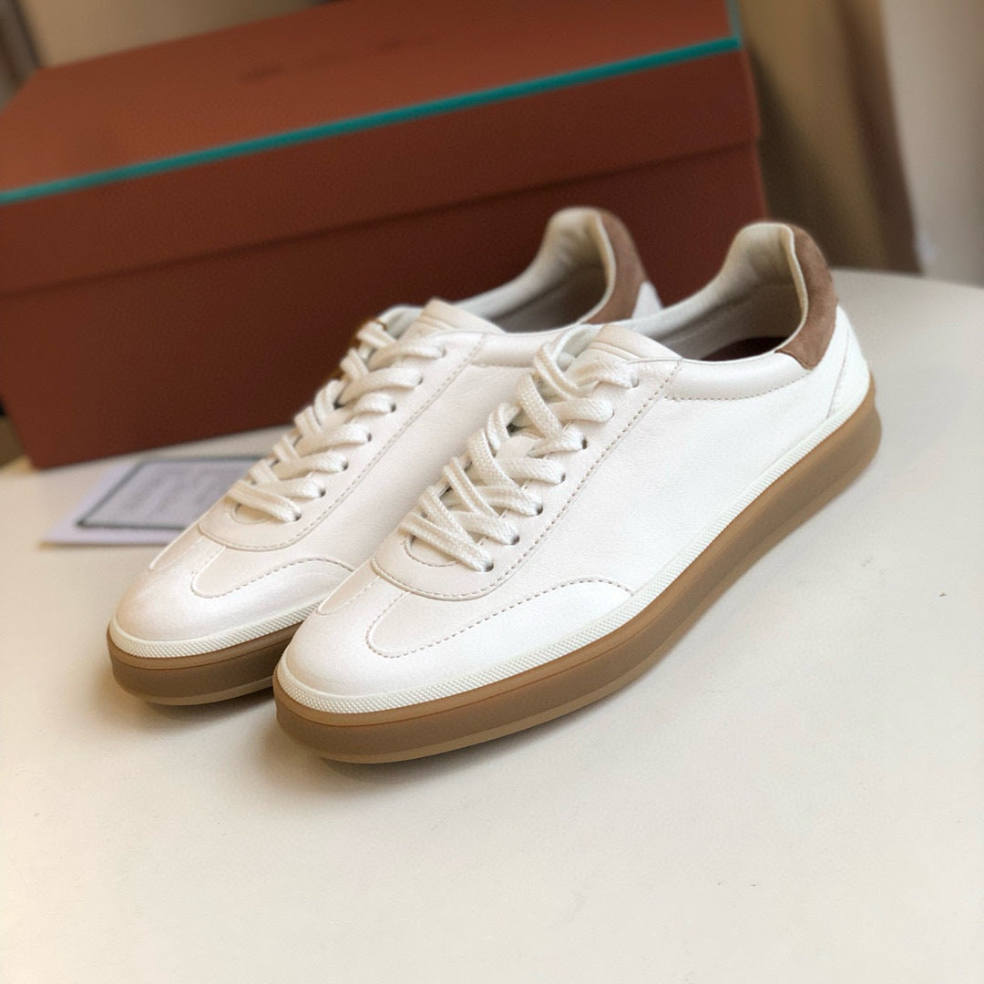 Women's & Men's German Training White Flat Couple Women's Sports Shoes