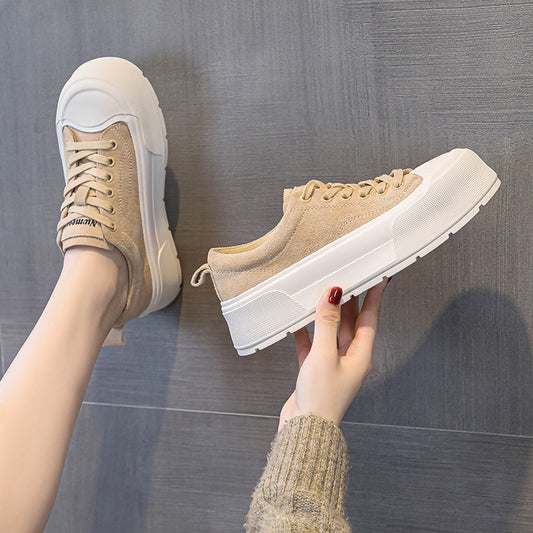 Women's Korean Style White Summer Platform Autumn Casual Shoes
