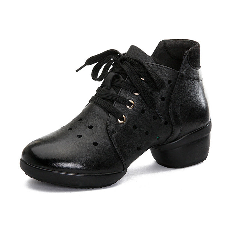 Women's Cowhide Soft Bottom Dancing Modern Dance Jazz Sneakers