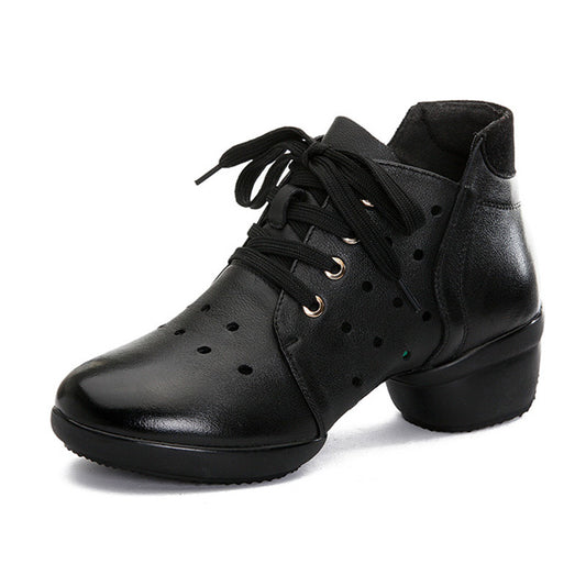 Women's Cowhide Soft Bottom Dancing Modern Dance Jazz Sneakers