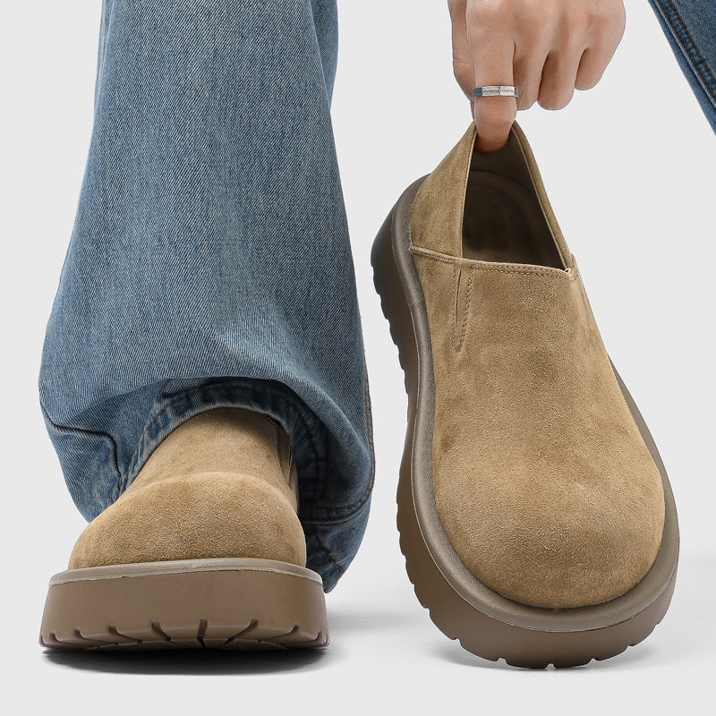 Men's Mules Big Toe Lazy Slip On Loafers/doug Shoes