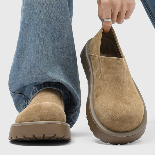 Men's Mules Big Toe Lazy Slip On Loafers/doug Shoes