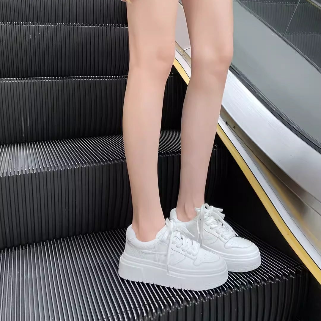 Women's Size Veet White Genuine Classic Style Thick Women's Casual Shoes