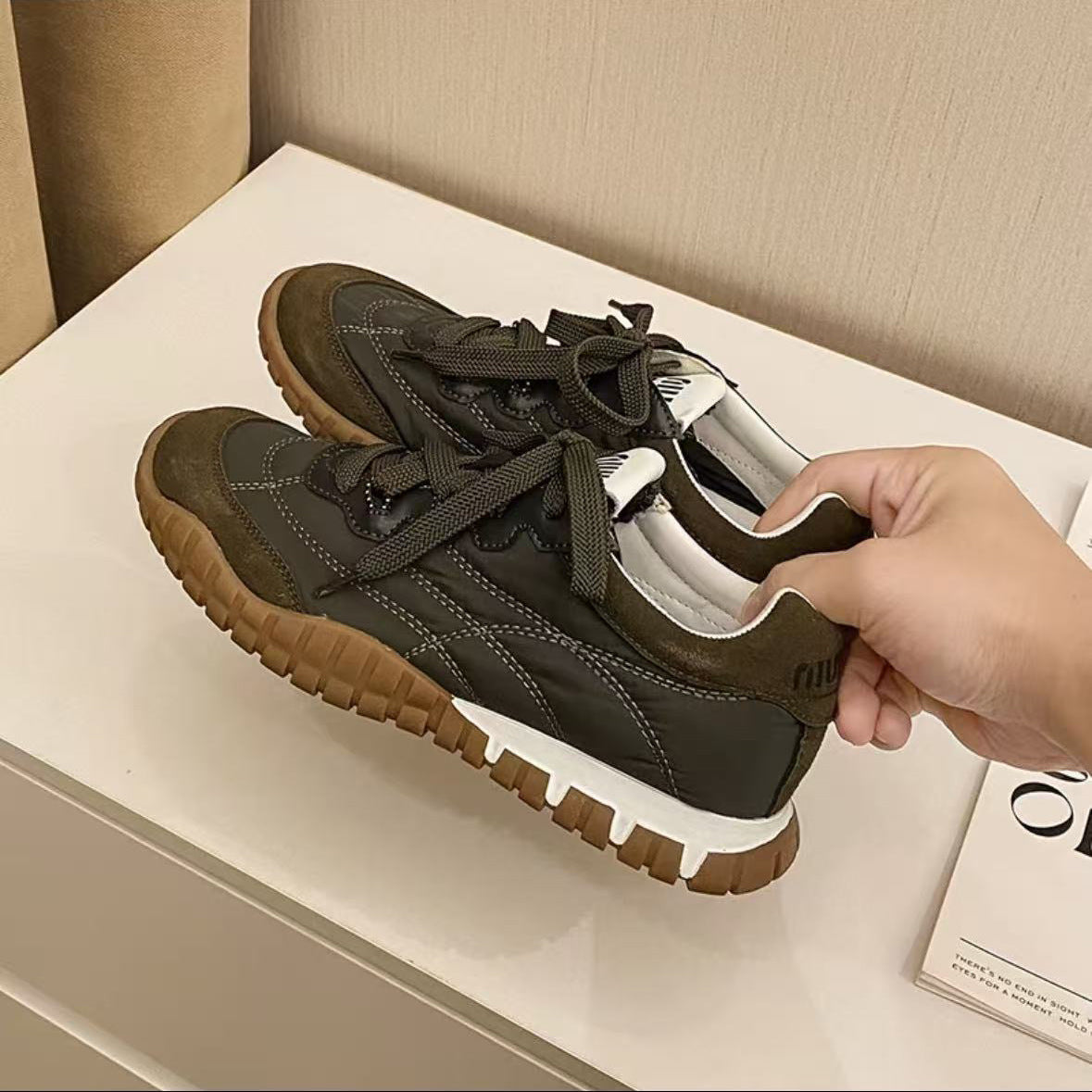 Women's Home Biscuit Bottom German Training Genuine Board Women's Sports Shoes