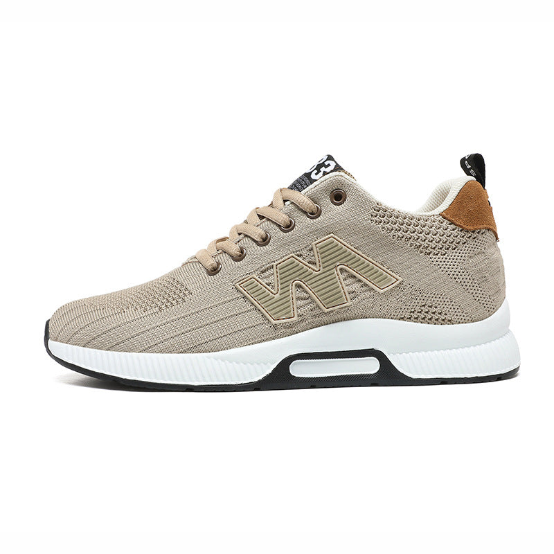 Men's Elevator Large Size Flying Woven Height Increasing Men's Sports Shoes