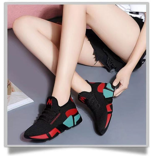 Women's Comfortable Walking Female Mom Flying Woven Sneakers