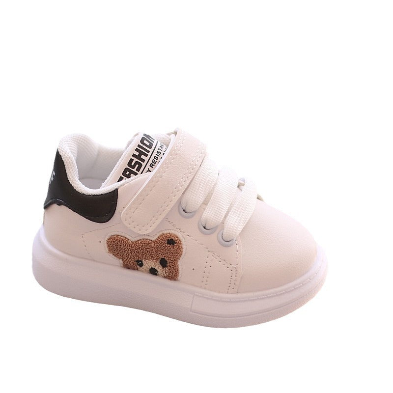 Children's Boys Fashion Soft Bottom Trendy White Kid's Sneakers