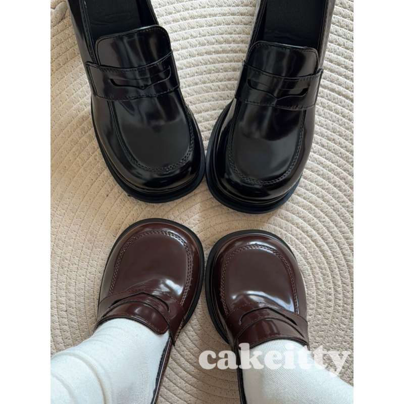 Women's French High Mary Jane Chunky British Dress Leather Shoes