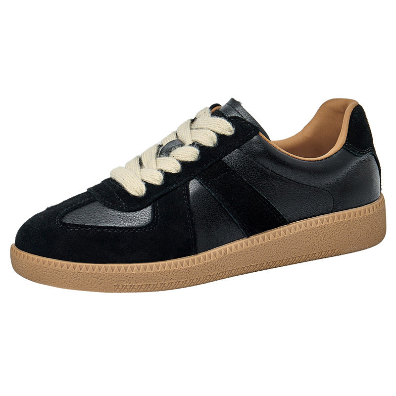 First Layer Cowhide Sheepskin Inner Fashion Casual Shoes