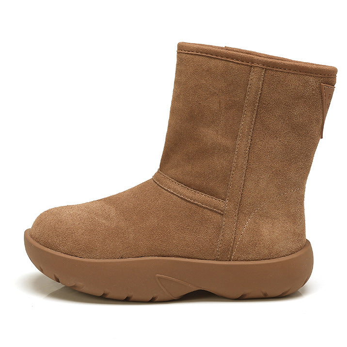 Fashion Thermal Middle Tube Trendy Bottom Snow Boots