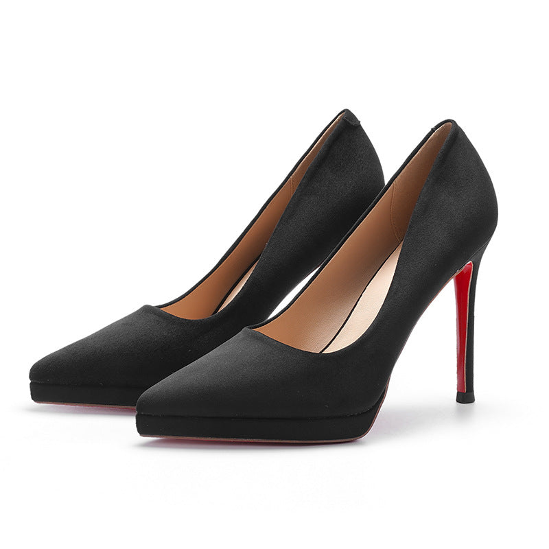 Women's Not Tired Feet Sexy Red Big Bottom Stiletto High Pointed Heels
