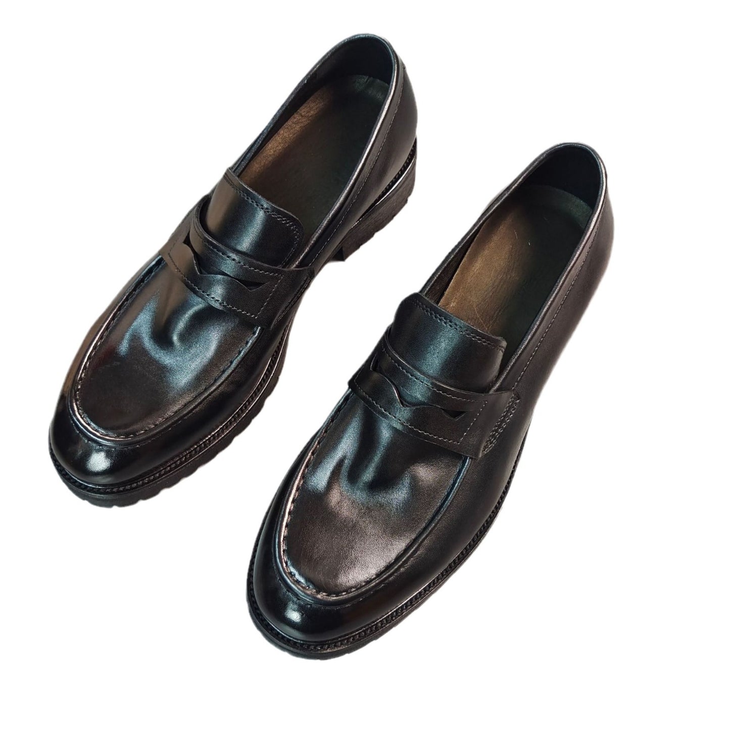 Washed-out Vintage Craft British Style Horse One Pedal Loafers/doug Shoes
