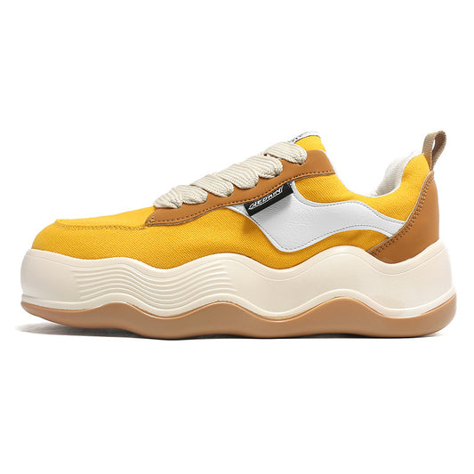Platform Lightweight Bread Couple Style Four Leisure Men's Board Shoes