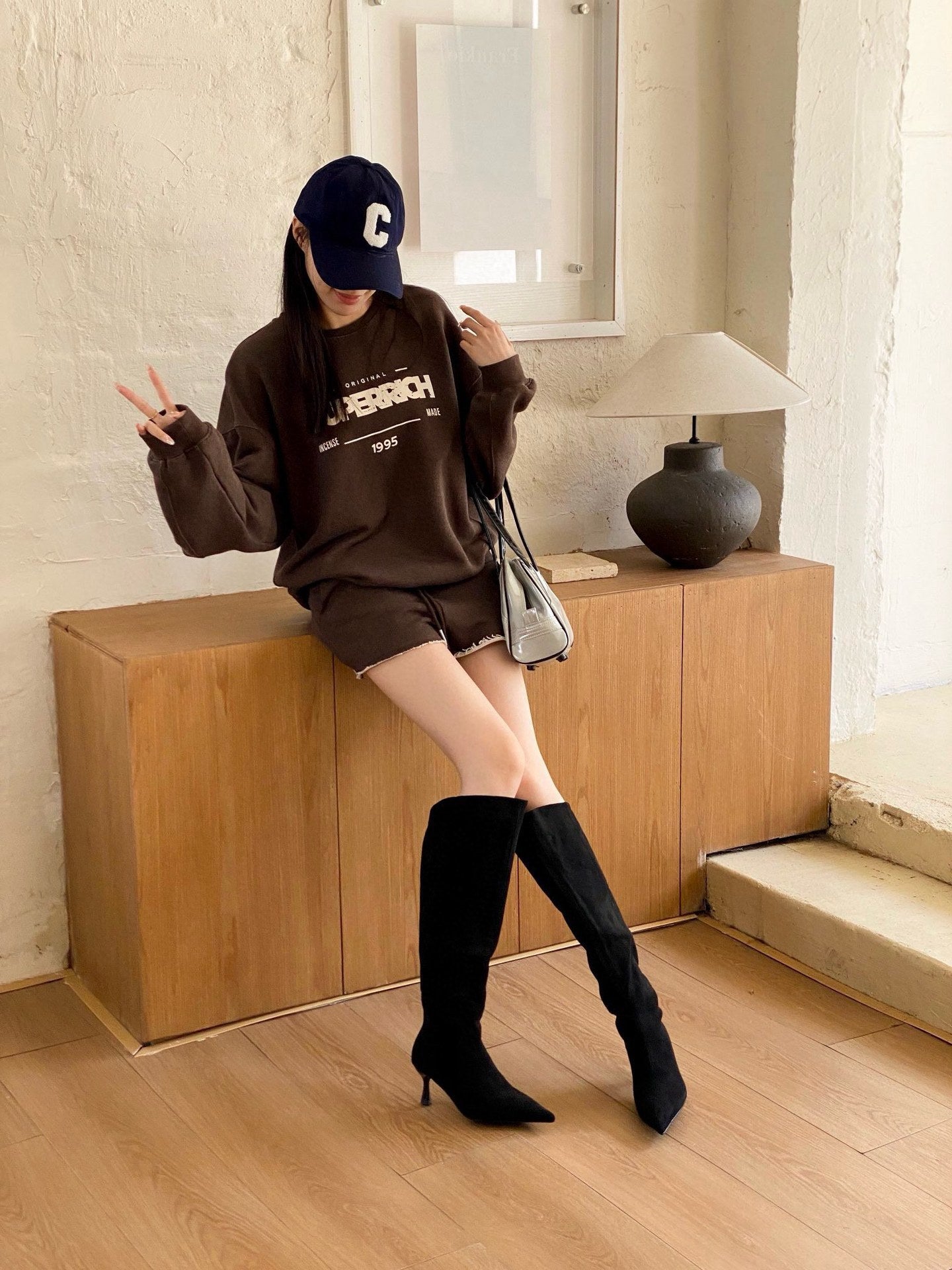 Tax-free Tube About Elegant Suede Stiletto Slimming Women's Leather Boots
