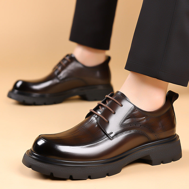 Men's Brogue Breathable Retro British Style Business Formal Leather Shoes