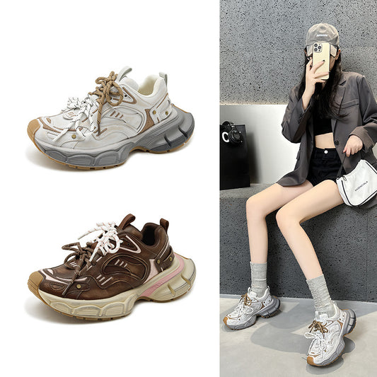 Women's Dad Thick-soled Retro Dirty Fashion For Women's Sports Shoes