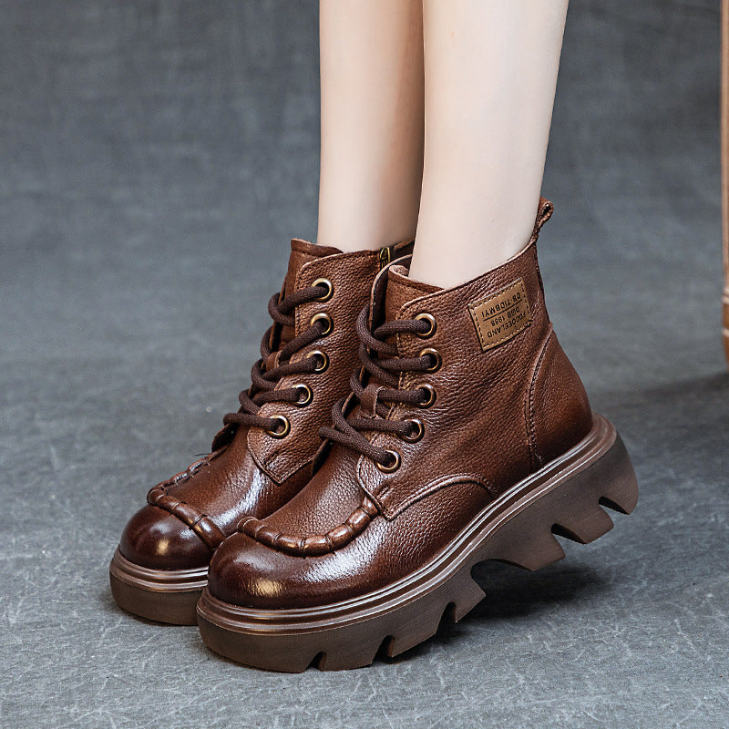 Women's Thick Bottom Soft Short Washed First Boots