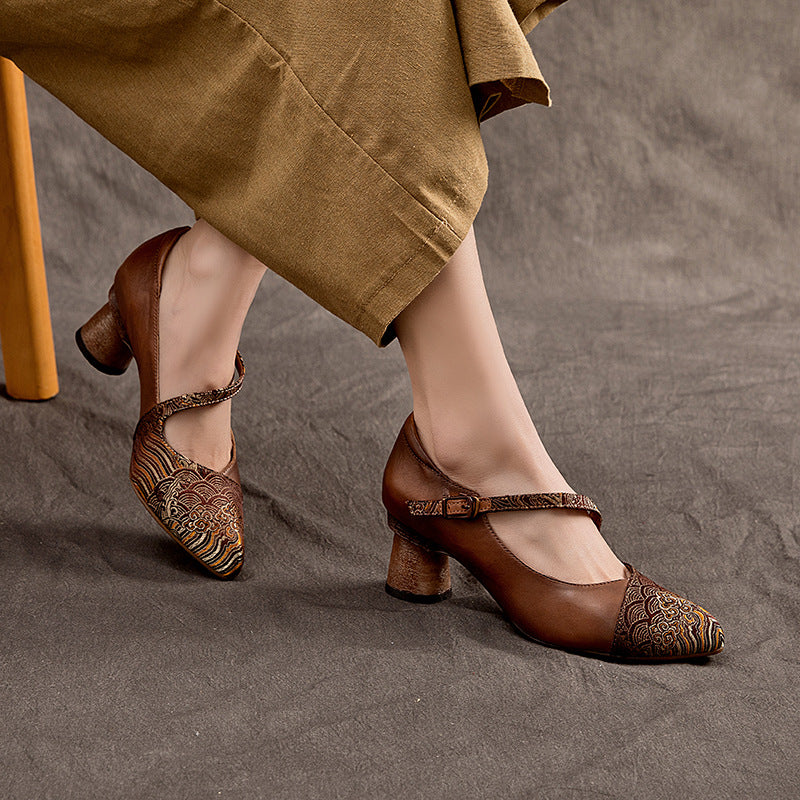 Women's Spring Genuine With Silk Cheongsam Vintage Women's Casual Shoes