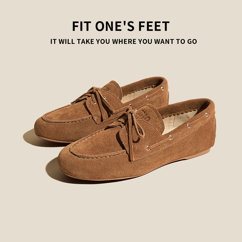 Women's British Style Authentic Bow Slip-on Fashion Loafers
